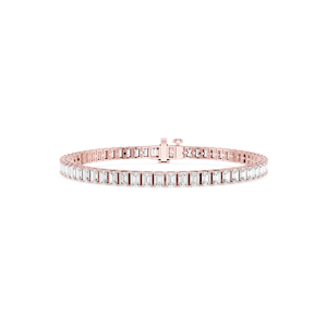 Emerald Lab Grown Diamond Four Prong Tennis Bracelet - 7 Inches