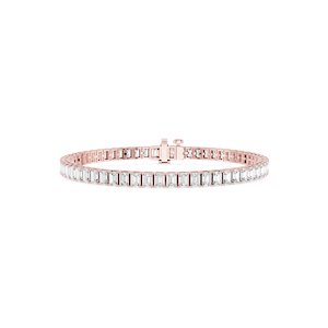 Emerald Lab Grown Diamond Four Prong Tennis Bracelet - 7 Inches