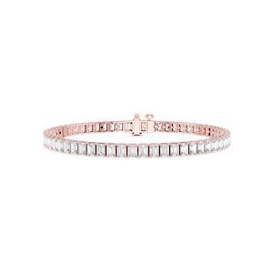 Emerald Lab Grown Diamond Four Prong Tennis Bracelet - 7 Inches