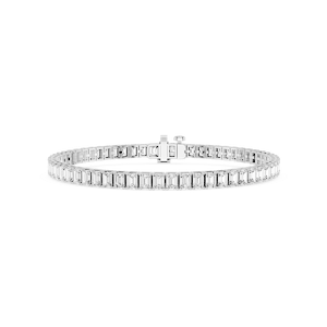 Emerald Lab Grown Diamond Four Prong Tennis Bracelet - 7 Inches