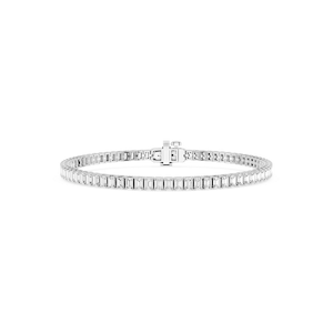 Emerald Lab Grown Diamond Four Prong Tennis Bracelet - 7 Inches