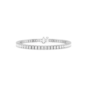 Emerald Lab Grown Diamond Four Prong Tennis Bracelet - 7 Inches