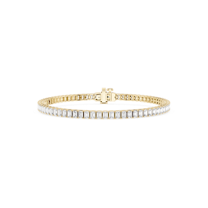 Emerald Lab Grown Diamond Four Prong Tennis Bracelet - 7 Inches