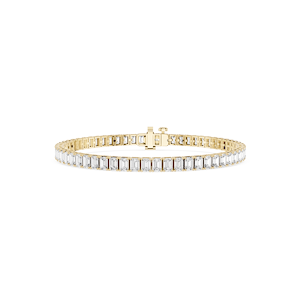 Emerald Lab Grown Diamond Four Prong Tennis Bracelet - 7 Inches