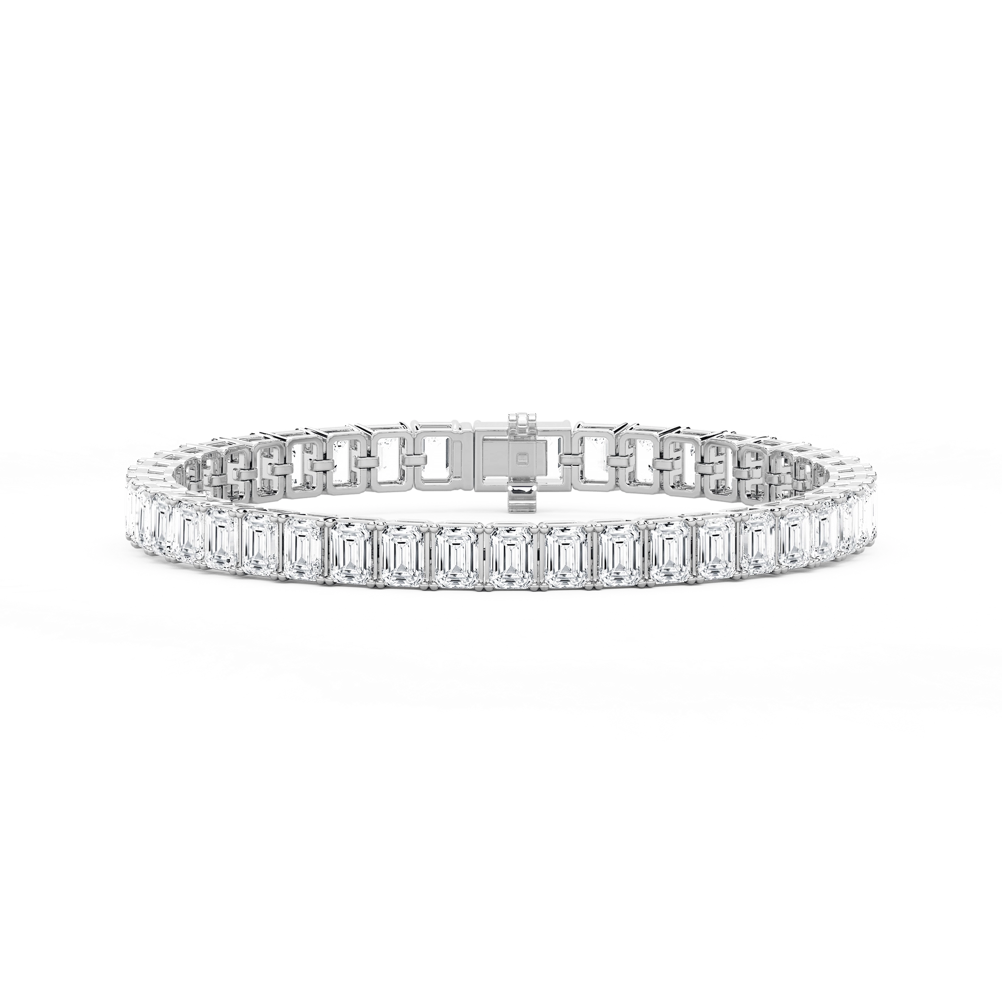 21 ctw Emerald Lab Grown Diamond Classic Tennis Bracelet  - 7 Inches