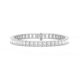 21 ctw Emerald Lab Grown Diamond Classic Tennis Bracelet  - 7 Inches