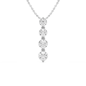 Eternal Journey Pendant with 2.15ctw Round Cut Lab-Grown Diamonds in 14K White Gold