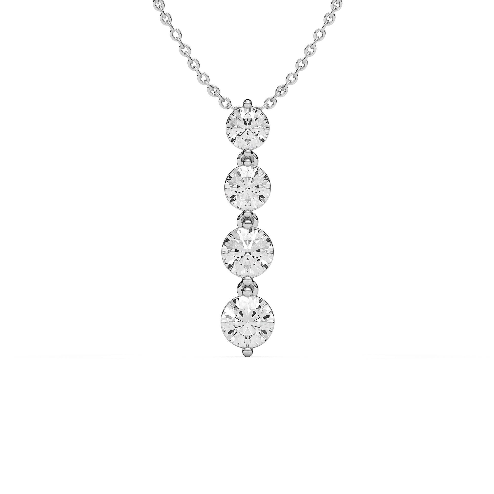 2 ⅙ ctw Round Lab Grown Diamond Eternal Journey Pendant  - 18 Inches