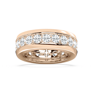 Matteo 4 ⅕ ctw Round Lab Grown Diamond 8.50mm Channel Mens Wedding Band