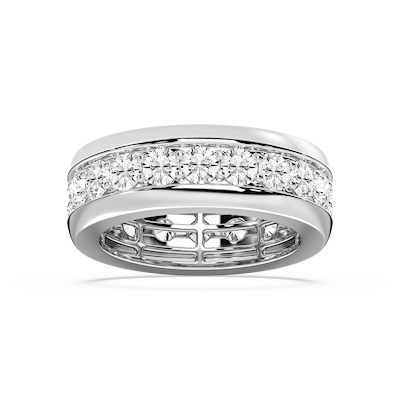 Matteo 4 ⅕ ctw Round Lab Grown Diamond 8.50mm Channel Mens Wedding Band