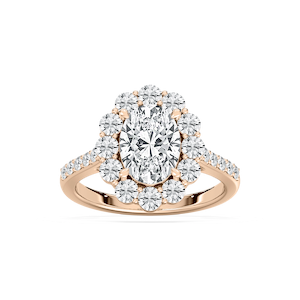 Eva 3 ¹⁄₆ ctw Round Lab Grown Diamond Halo Engagement Ring