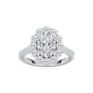 Eva 3 ¹⁄₆ ctw Round Lab Grown Diamond Halo Engagement Ring