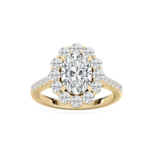 Eva 3 ¹⁄₆ ctw Round Lab Grown Diamond Halo Engagement Ring
