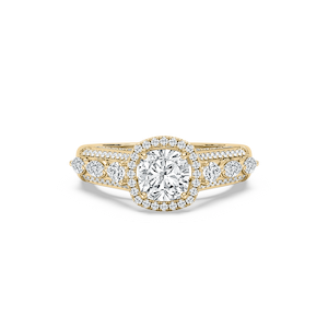 Fable 2 ³⁄₄ ctw Cushion Lab Grown Diamond Ornate Halo Engagement Ring