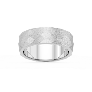 Falcon 6.00mm Faceted Plain Metal Band