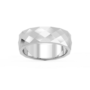 Falcon 6.00mm Faceted Plain Metal Band