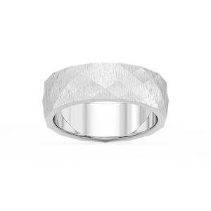 Falcon 6.00mm Faceted Plain Metal Band