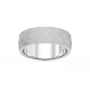 Falcon 6.00mm Faceted Plain Metal Band