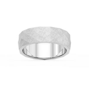 Falcon 6.00mm Faceted Plain Metal Band