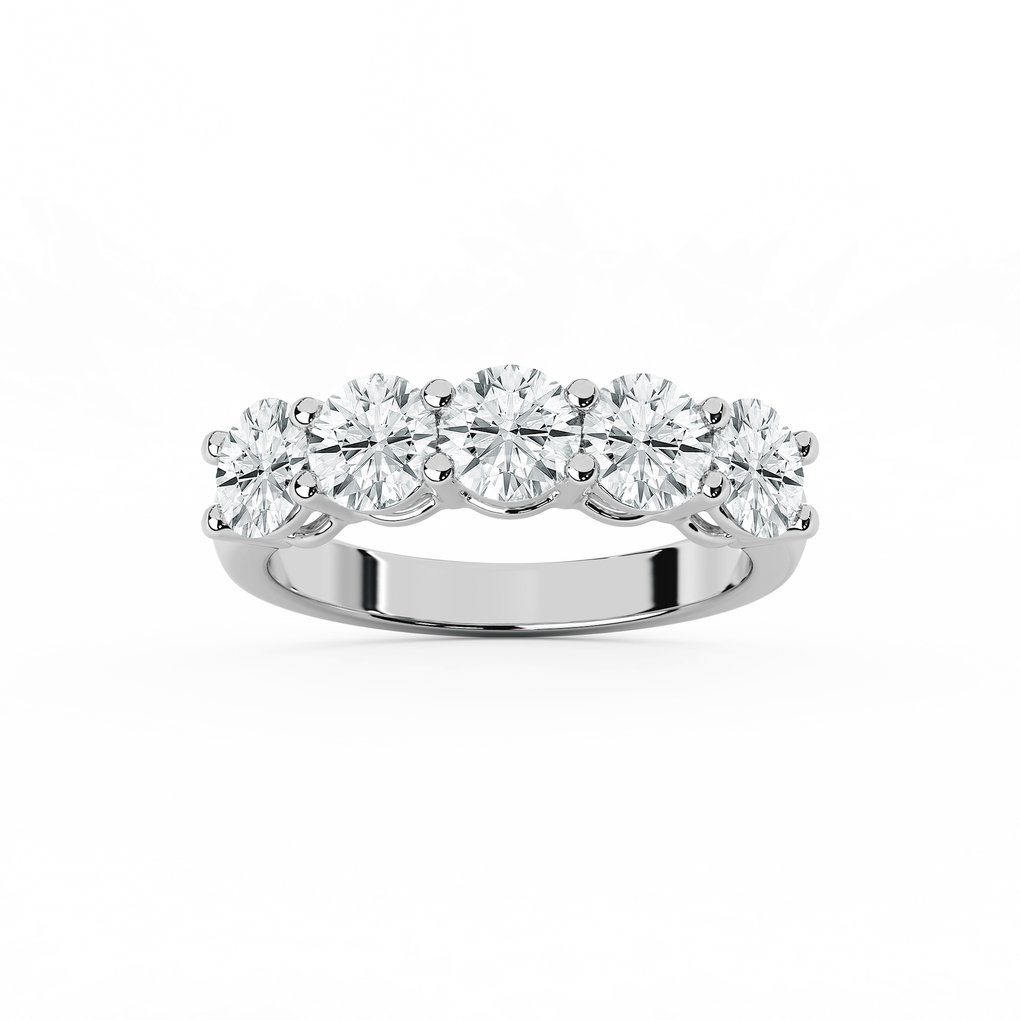 Luka Lab Grown Diamond Five Stone Shared Prong Anniversary Band