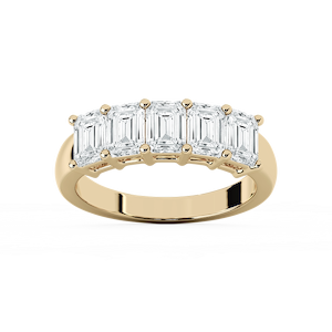 Luka Lab Grown Diamond Five Stone Shared Prong Anniversary Band