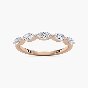 Five Stone Marquise Lab Diamond Band