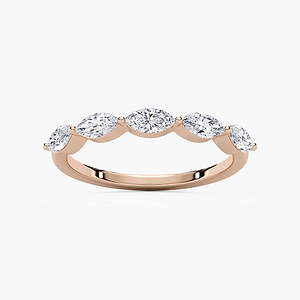 Amir 3/4 ctw Marquise Lab Grown Diamond Shared Prong Wedding Band