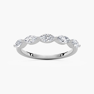 Amir 3/4 ctw Marquise Lab Grown Diamond Shared Prong Wedding Band