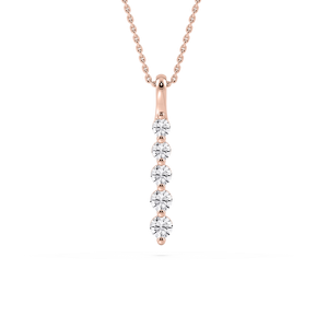 Five Stone Vertical Necklace