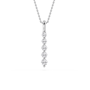 Five Stone Vertical Necklace