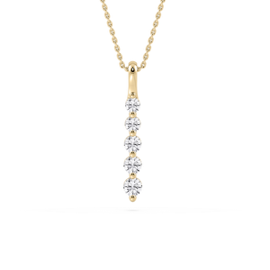 Five Stone Vertical Necklace