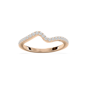 Bridget 1/5 ctw Round Lab Grown Diamond Shared Prong Curved Band