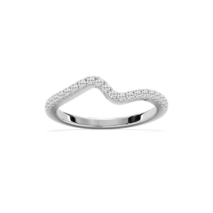 Bridget 1/5 ctw Round Lab Grown Diamond Shared Prong Curved Band