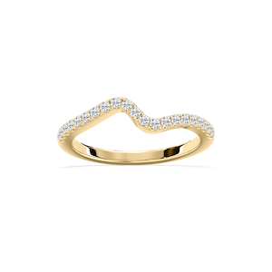 Bridget 1/5 ctw Round Lab Grown Diamond Shared Prong Curved Band