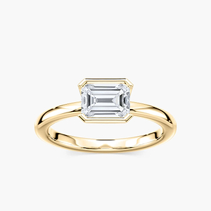 Addison Lab Grown Diamond East-West Half Bezel Solitaire Engagement Ring