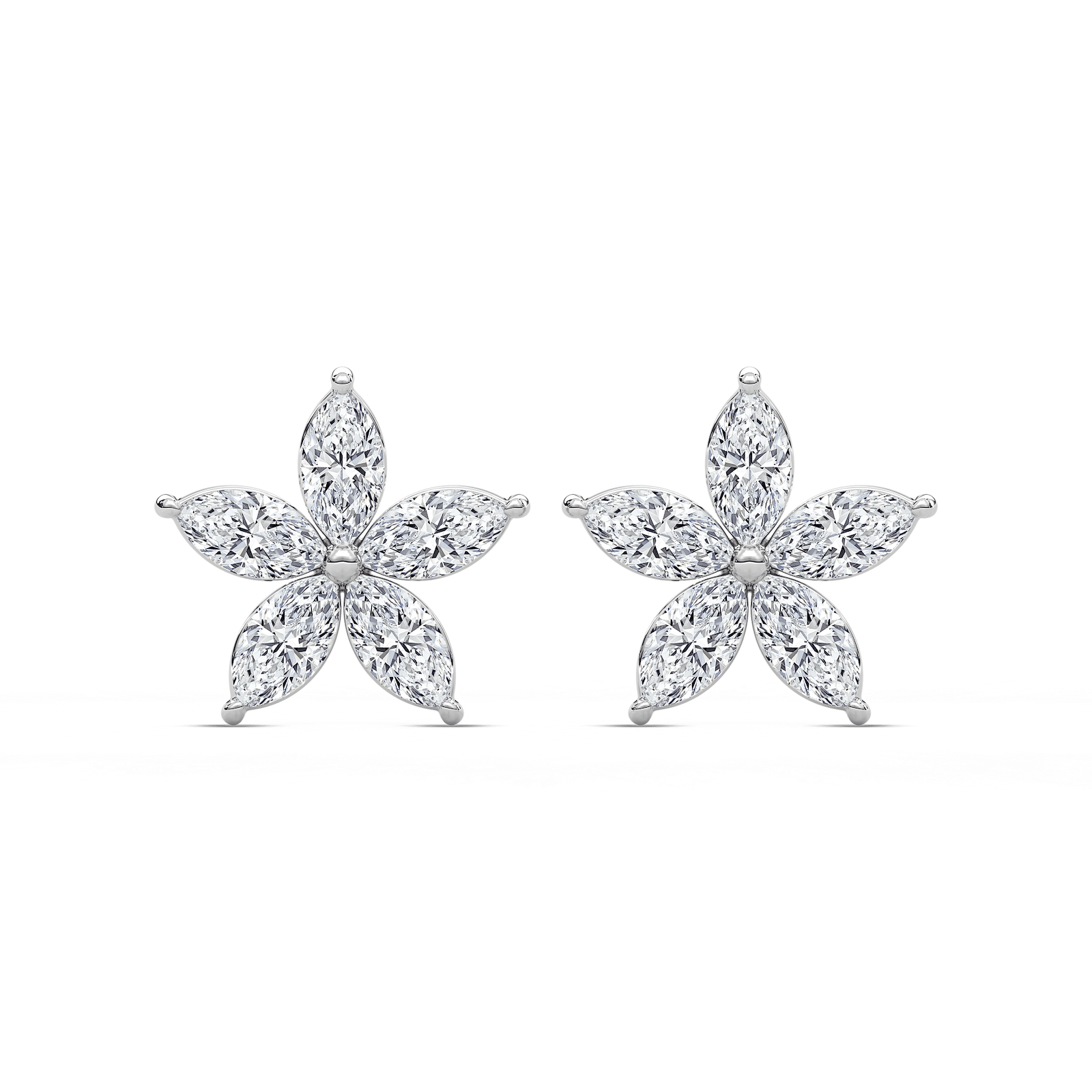 2 ½ ctw Marquise Lab Grown Diamond Floral-Shaped Earrings