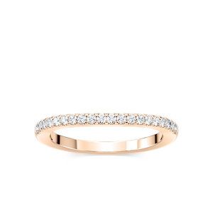 Frost Round Lab Grown Diamond Pave Curved Band