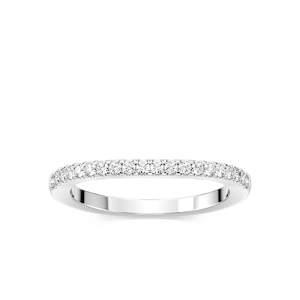 Frost Round Lab Grown Diamond Pave Curved Band
