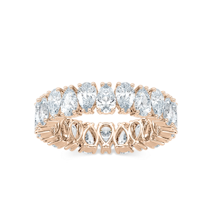 Quinn 4 ½ ctw Pear Lab Grown Diamond Alternating Prong Eternity Band