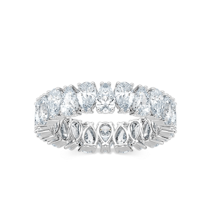 Quinn 4 ½ ctw Pear Lab Grown Diamond Alternating Prong Eternity Band