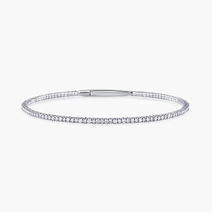 Full-Eternity Round Diamond Flexible Bangle