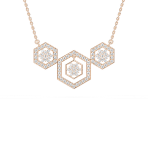 1 ⅙ ctw Round Lab Grown Diamond Geometric Harmony Necklace - 18 Inches
