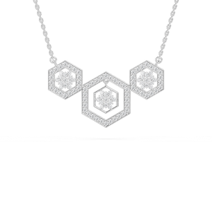 1 ⅙ ctw Round Lab Grown Diamond Geometric Harmony Necklace - 18 Inches