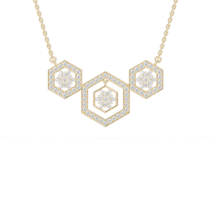 1 ⅙ ctw Round Lab Grown Diamond Geometric Harmony Necklace - 18 Inches
