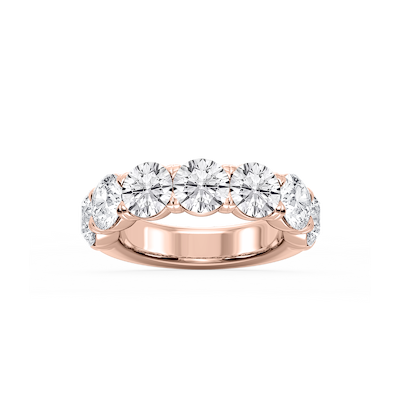 Valerie Round Lab Grown Diamond 7-Stone V-Prong Anniversary Band