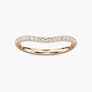 Glisan 1/6 ctw Round Lab Grown Diamond Pave Curved Band