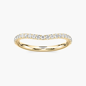 Glisan 1/6 ctw Round Lab Grown Diamond Pave Curved Band