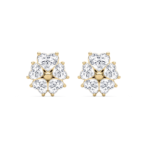 3 ctw Lab Grown Diamond Lucky Heart Stud Earrings