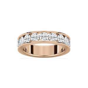 Graeme 2 ¼ ctw Round Lab Grown Diamond Seven Stone Channel Anniversary Band