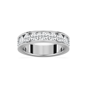 Graeme 2 ¼ ctw Round Lab Grown Diamond Seven Stone Channel Anniversary Band